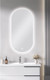 450*900mm Carysil Oval 3 Color Lighting Backlit LED Mirror Touch Sensor Switch Defogger Pad