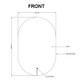 600*900mm Carysil Oval 3 Color Lighting Backlit LED Mirror Touch Sensor Switch Defogger Pad