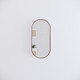 900x450mm Brushed Copper Framed Oval Plain Mirror