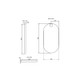 900x450mm Brushed Copper Framed Oval Plain Mirror
