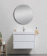 700mm Matte Brushed Nickel Framed Mirror