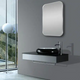 600x900mm Matte Brushed Nickel Framed Mirror