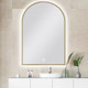 600*900mm Carysil Arch 3 Color Lighting Gold Framed LED Mirror Touch Sensor Switch Defogger Pad