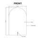 600*900mm Carysil Arch 3 Color Lighting Brushed Nickel Framed LED Mirror Touch Sensor Switch Defogger Pad