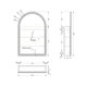 600*900*150mm Carysil Imperial Matte White Melamine Plywood Arch LED Shaving Cabinet(Single Door)