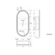 450*900*150mm Carysil Noble Original Walnut Melamine Plywood Oval LED Shaving Cabinet(Single Door)