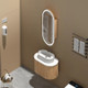 450*900*150mm Carysil Noble Original Walnut Melamine Plywood Oval LED Shaving Cabinet(Single Door)