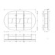 1200*750*150mm Carysil Mystic Matte White Melamine Plywood Oval Shaving Cabinet(Three Doors)