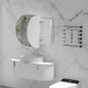 1200*750*150mm Carysil Mystic Matte White Melamine Plywood Oval Shaving Cabinet(Three Doors)