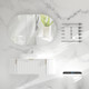 1200*750*150mm Carysil Mystic Matte White Melamine Plywood Oval Shaving Cabinet(Three Doors)