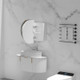 900*600*150mm Carysil Mystic Matte White Melamine Plywood Oval LED Shaving Cabinet(Double Doors)