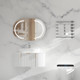 900*600*150mm Carysil Mystic Matte White Melamine Plywood Oval LED Shaving Cabinet(Double Doors)