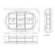 1200*750*150mm Carysil Mystic Matte White Melamine Plywood Oval LED Shaving Cabinet(Three Doors)