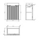 Vienna 450mm Brown Oak Wall Hung One Door Mini Vanity with Polymarble Top