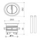 Round Brushed Gold Cistern Dual Flush Button(for Two-piece Toilet)