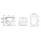 NORTON99 570*360*410mm Matte White Rimless Quite Flush Wall Faced Floor Pan