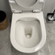 MOI 650*370*830mm Gloss White Rimless Flushing Back to Wall Two-piece Toilet Suite(Bottom Inlet)