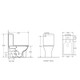 ARIA 620*350*800mm Gloss White Rimless Flushing Back to Wall Two-piece Toilet Suite(Bottom Inlet)