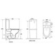 NORTON 665*360*845mm Gloss White Quiet Flushing Back to Wall Two-piece Toilet Suite