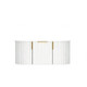 1200mm Matte White Fluted Wall Hung Vanity 1200*469*412mm