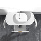 1200mm Matte White Fluted Wall Hung Vanity 1200*469*412mm