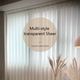 Luxury White S-Fold Voile Sheer Curtains