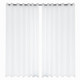 Modern White Faux Linen Sheer Curtains