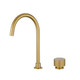 MOON - Brushed Brass Swivel Basin Mixer