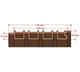 Easystep Premium Castellated Composite Cladding Boards (Outdoor/Indoor Batten Screen | 2900mm x 219mm x 26mm)