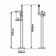 Chrome Freestanding Tap with Handheld Shower