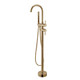 Brushed Brass Freestanding Tap with Handheld Shower
