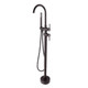 Brushed Nickel Freestanding Tap with Handheld Shower