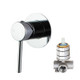 LUCID PIN - Chrome Wall Mixer