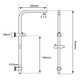 Black Shower Rail