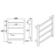 Black Heated Towel Rack 4 Bars
