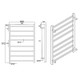 Black Heated Towel Rack 8 Bars