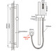 Brushed Nickel Shower Rail with Handheld Shower