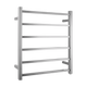 Brushed Nickel Heated Towel Rack 6 Bars