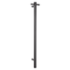 Round Vertical Brushed Gun Metal Grey Electric Heated Towel Rack Single Bar