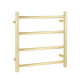 Light Brushed Brass Heated Towel Rack 4 Bars