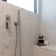 Brushed Nickel Shower Rail
