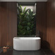 1500x750x580mm Matte White Back to Wall Bathtub