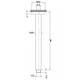 400mm Black Ceiling Shower Arm