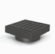Muses Brushed Black Ezy Flow Floor Waste 100*100*21mm