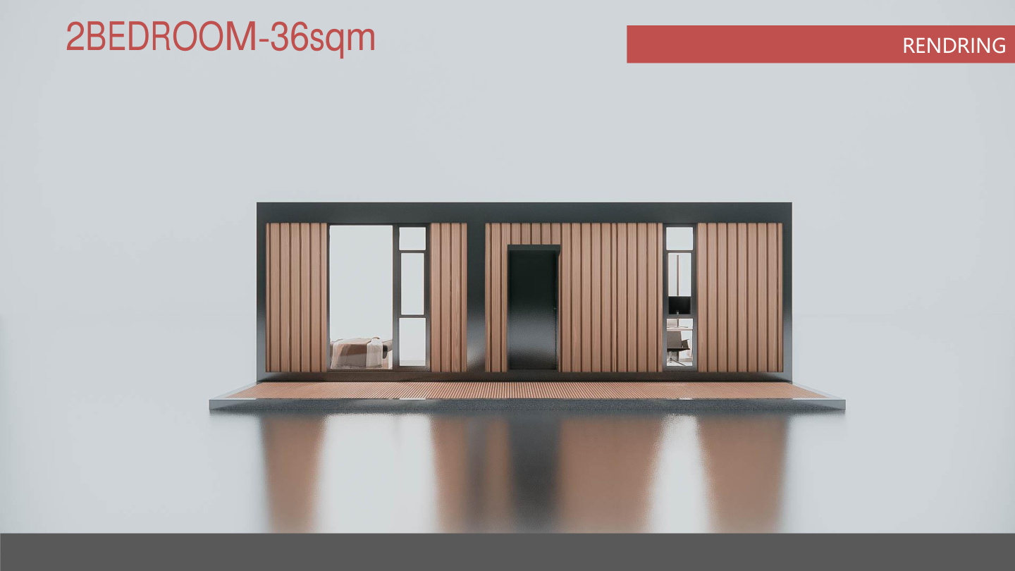 36 square metre two-bedroom modular home