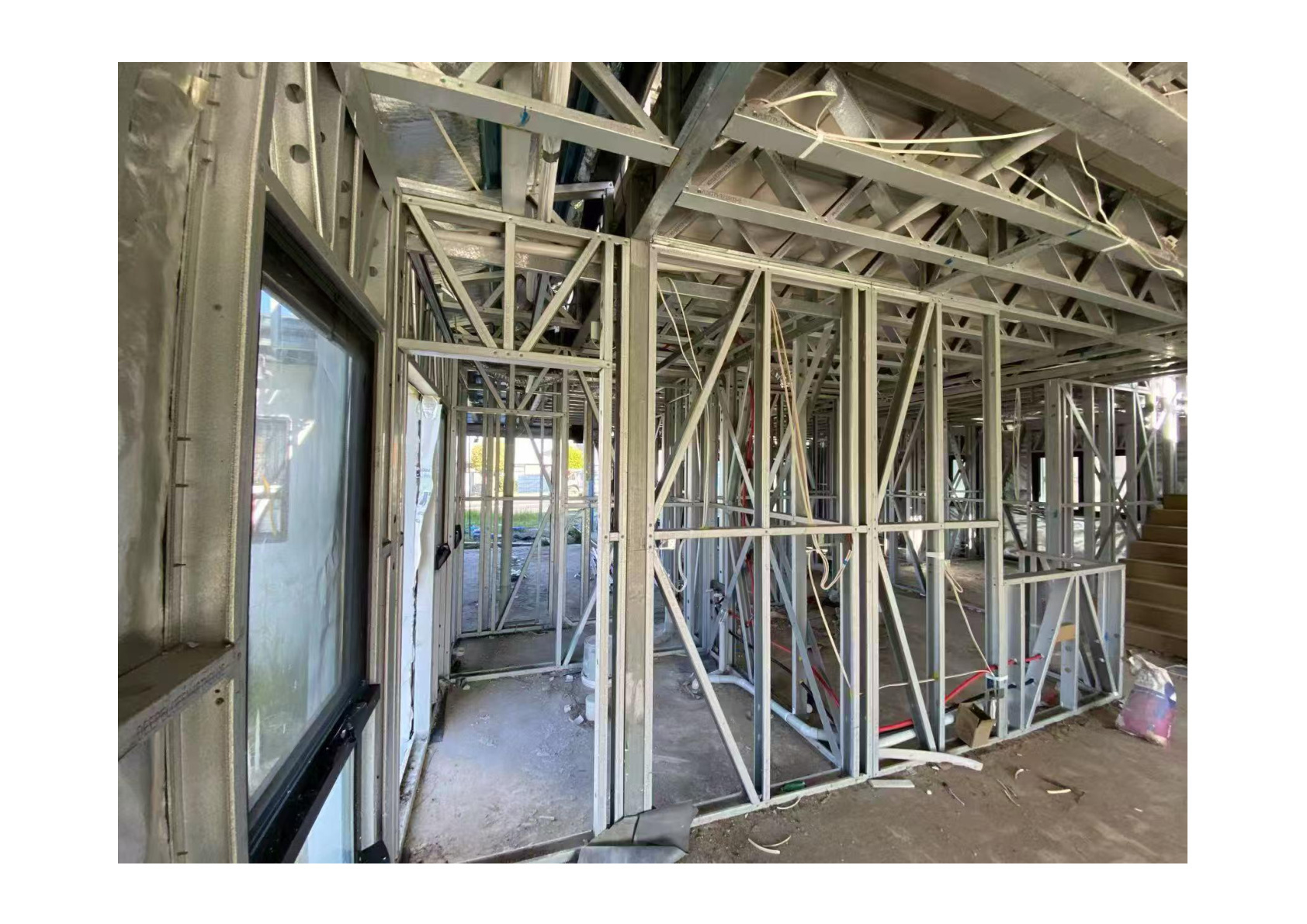 Steel frame construction