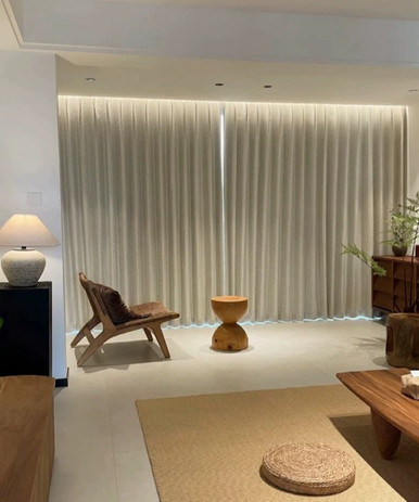 Modern Polyester Blackout Pleated Curtains