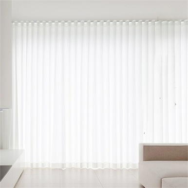Luxury White S-Fold Sheer Curtains