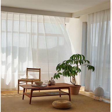Modern Transparent Sheer Living Room Curtains