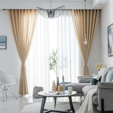 Natural Style Lightweight Tulle Sheer Curtains